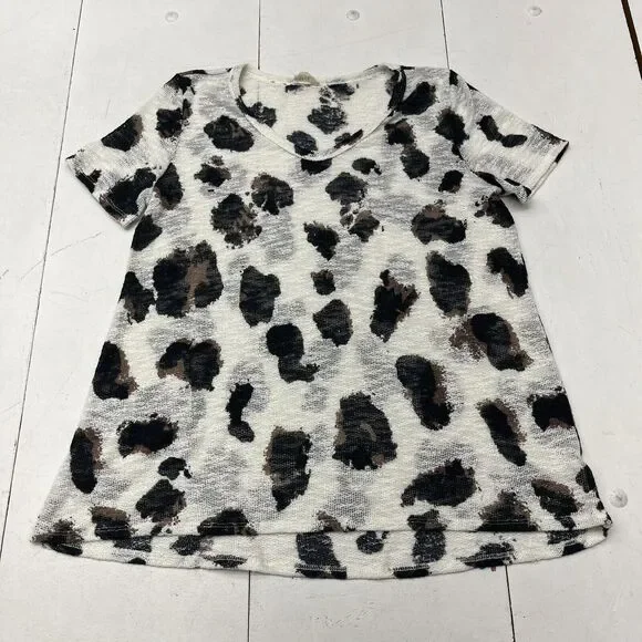 トップス bibi BiBi | Tops | Bibi White Leopard Print Gauze Short Sleeve Tshirt
